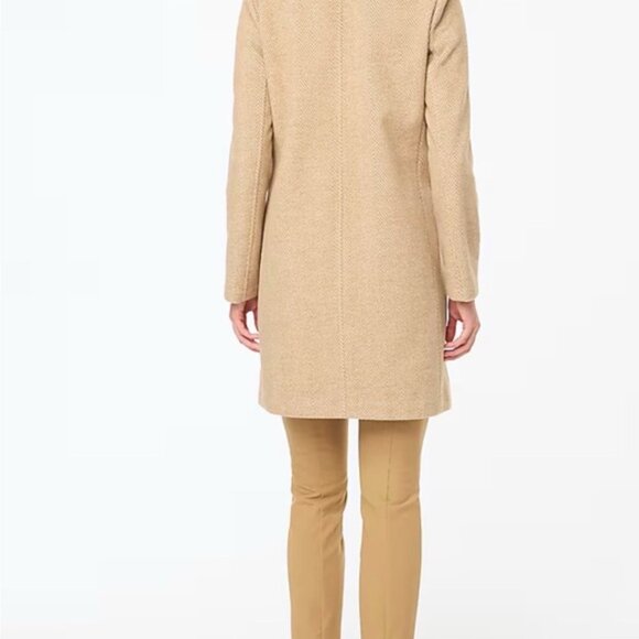 J. Crew Factory Herringbone Topcoat Blue EUC sz 12 - Picture 4 of 8